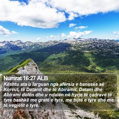 Numrat 16:27 ALB Bible Verse Image