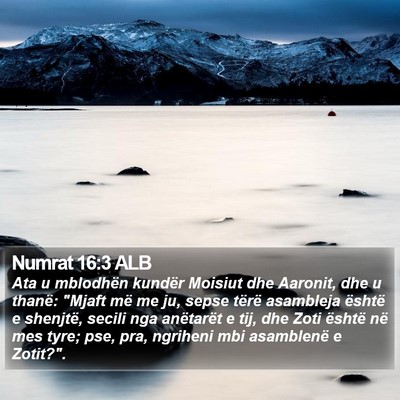 Numrat 16:3 ALB Bible Verse Image