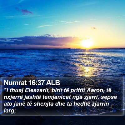 Numrat 16:37 ALB Bible Verse Image