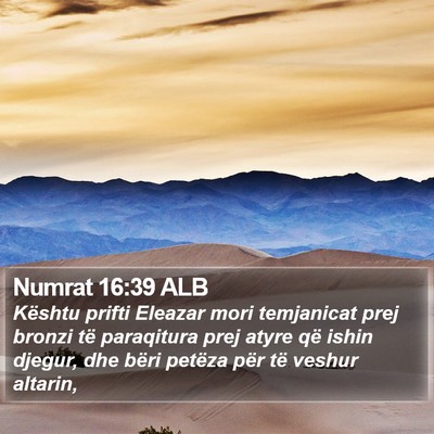 Numrat 16:39 ALB Bible Verse Image