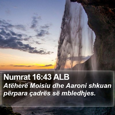 Numrat 16:43 ALB Bible Verse Image