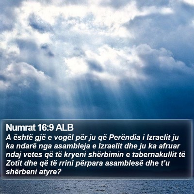 Numrat 16:9 ALB Bible Verse Image
