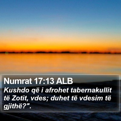 Numrat 17:13 ALB Bible Verse Image
