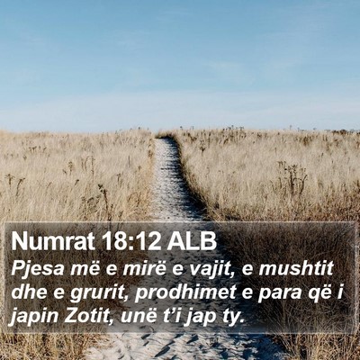 Numrat 18:12 ALB Bible Verse Image