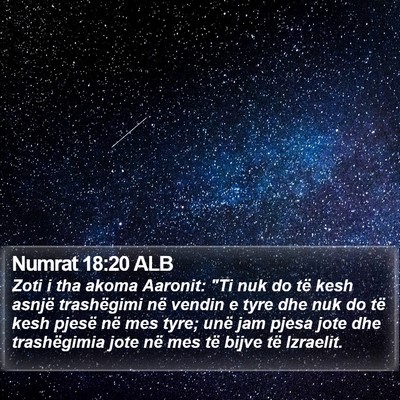 Numrat 18:20 ALB Bible Verse Image