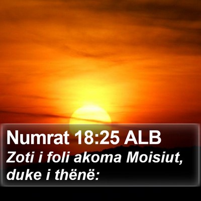 Numrat 18:25 ALB Bible Verse Image