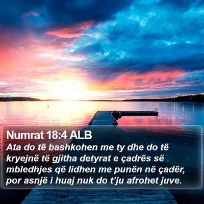 Numrat 18:4 ALB Bible Verse Image