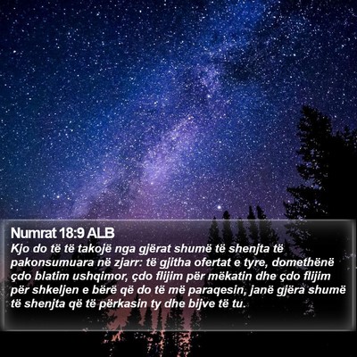 Numrat 18:9 ALB Bible Verse Image