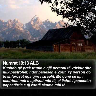 Numrat 19:13 ALB Bible Verse Image