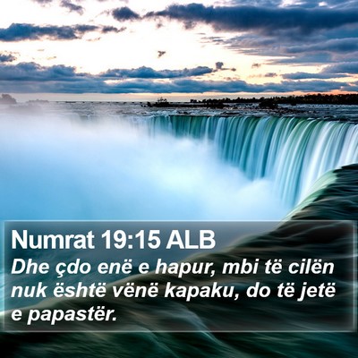 Numrat 19:15 ALB Bible Verse Image