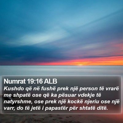 Numrat 19:16 ALB Bible Verse Image