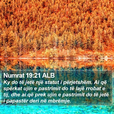 Numrat 19:21 ALB Bible Verse Image