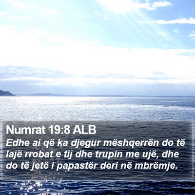Numrat 19:8 ALB Bible Verse Image