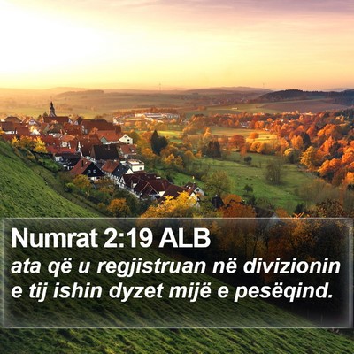 Numrat 2:19 ALB Bible Verse Image