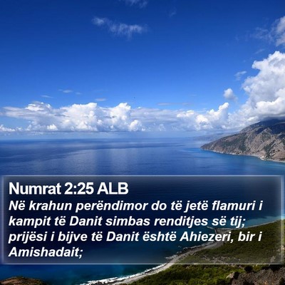 Numrat 2:25 ALB Bible Verse Image