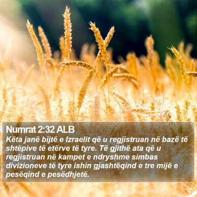 Numrat 2:32 ALB Bible Verse Image