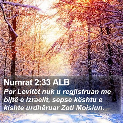 Numrat 2:33 ALB Bible Verse Image