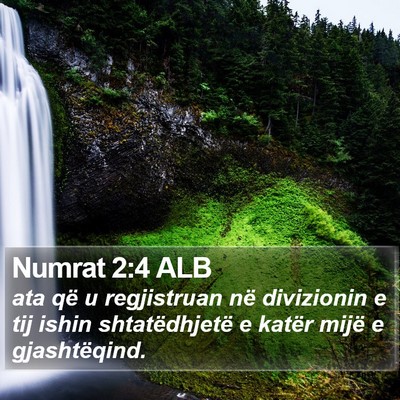 Numrat 2:4 ALB Bible Verse Image