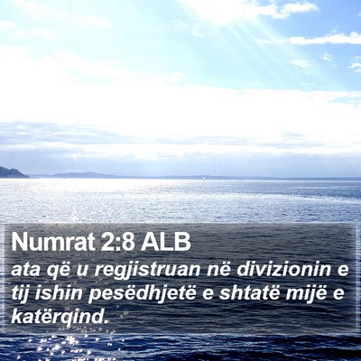 Numrat 2:8 ALB Bible Verse Image