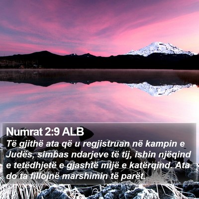Numrat 2:9 ALB Bible Verse Image