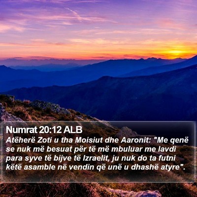 Numrat 20:12 ALB Bible Verse Image