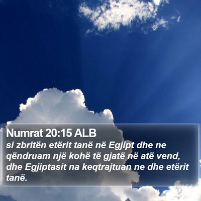 Numrat 20:15 ALB Bible Verse Image