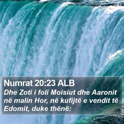 Numrat 20:23 ALB Bible Verse Image