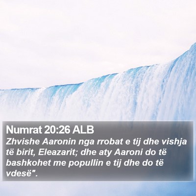 Numrat 20:26 ALB Bible Verse Image