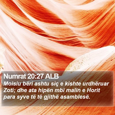 Numrat 20:27 ALB Bible Verse Image