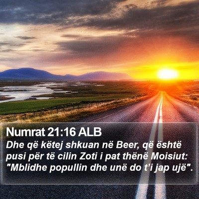 Numrat 21:16 ALB Bible Verse Image