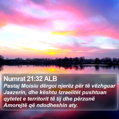 Numrat 21:32 ALB Bible Verse Image