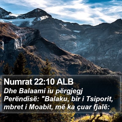 Numrat 22:10 ALB Bible Verse Image