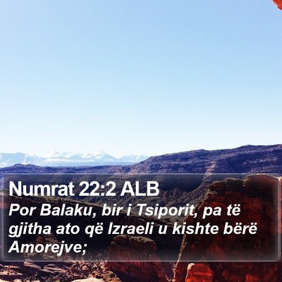 Numrat 22:2 ALB Bible Verse Image