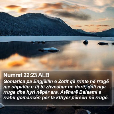 Numrat 22:23 ALB Bible Verse Image