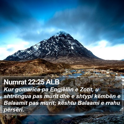 Numrat 22:25 ALB Bible Verse Image