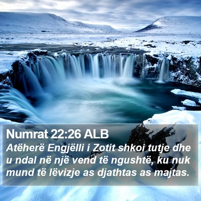 Numrat 22:26 ALB Bible Verse Image