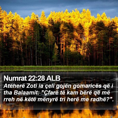Numrat 22:28 ALB Bible Verse Image