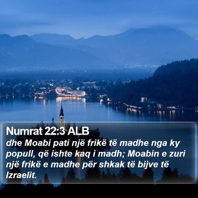 Numrat 22:3 ALB Bible Verse Image
