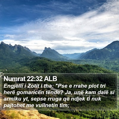 Numrat 22:32 ALB Bible Verse Image