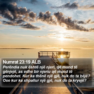 Numrat 23:19 ALB Bible Verse Image