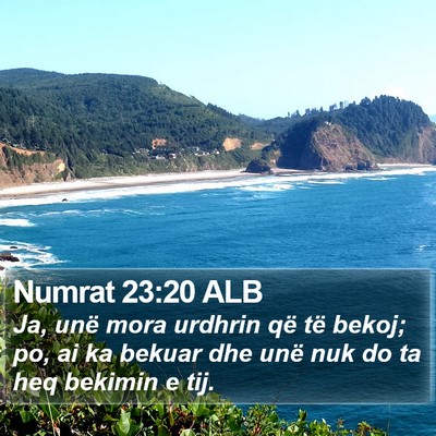 Numrat 23:20 ALB Bible Verse Image