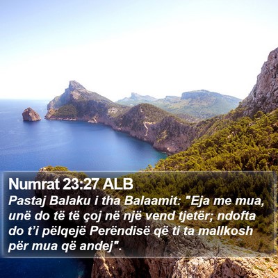 Numrat 23:27 ALB Bible Verse Image