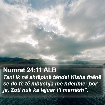 Numrat 24:11 ALB Bible Verse Image