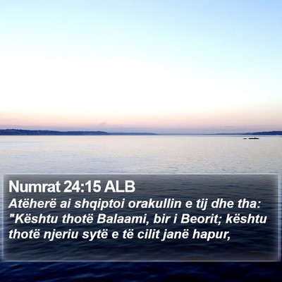 Numrat 24:15 ALB Bible Verse Image