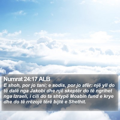 Numrat 24:17 ALB Bible Verse Image