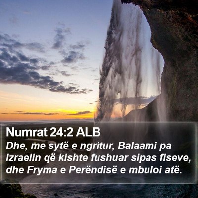 Numrat 24:2 ALB Bible Verse Image