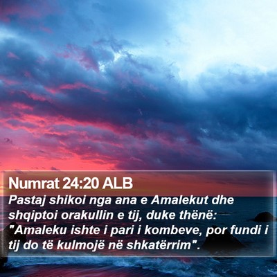 Numrat 24:20 ALB Bible Verse Image