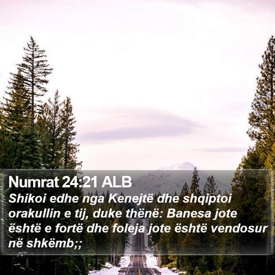 Numrat 24:21 ALB Bible Verse Image