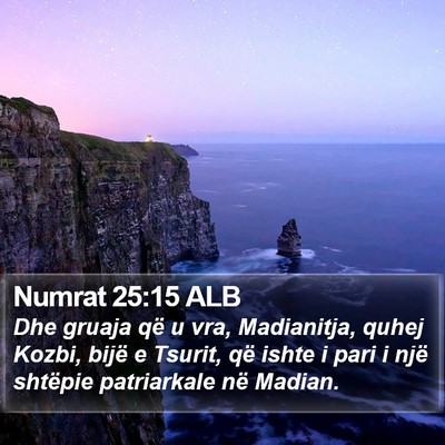 Numrat 25:15 ALB Bible Verse Image