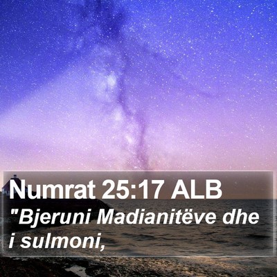 Numrat 25:17 ALB Bible Verse Image